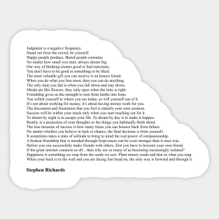 Stephen Richards Quotes Sticker